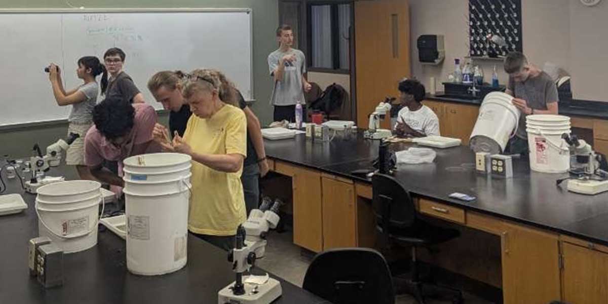 In-person students at the 2025 Bethel College Summer Science Institute